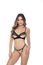 CONJUNTO MORGANA EM TULE ILUSION E RENDA SEM BOJO E ARO - YAFFA 7108