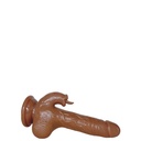 PÊNIS REALÍSTICO RECARREGÁVEL VAI E VEM COM ESTIMULADOR CLITORIANO 7 MODOS DE VIBRAÇÃO - IMPORTAÇÃO DI127