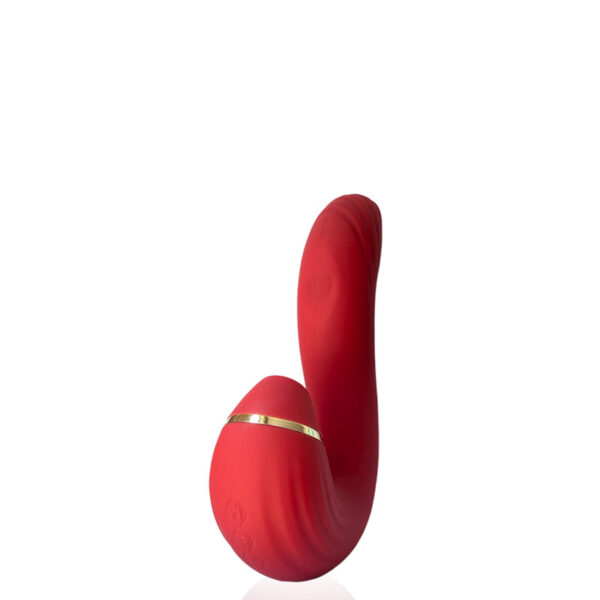 VIBRADOR PONTO G COM ESTIMULADOR CLITORIANO COM 4 MODOS DE VIBRAÇÃO PULSAÇÃO E ONDAS DE PRESSÃO E FUNÇÃO DE AQUECIMENTO - IMPORTAÇÃO VR021