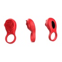 ANEL PENIANO COM ESTIMULADOR EM FORMATO DE FLOR CONTROLADO VIA APP - IMPORTAÇÃO T109