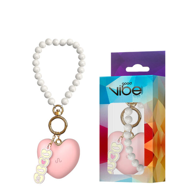 BULLET RECARREGÁVEL FORMATO DE CORAÇÃO COM ALÇA DE PEROLAS CONTROLE VIA APLICATIVO 10 MODOS DE VIBRAÇÃO - IMPORTAÇÃO BR041