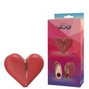 ESTIMULADOR DUPLO RECARREGÁVEL FORMATO DE CORAÇÃO COM 5 MODOS DE LÍNGUA E ONDAS DE PRESSÃO - IMPORTAÇÃO EC016