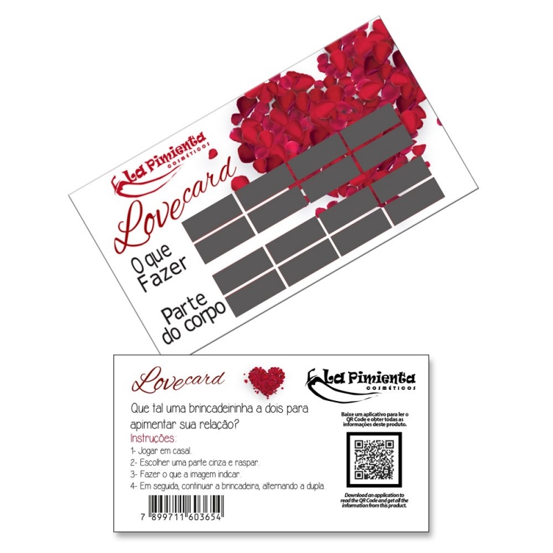 RASPADINHA LOVE CARD PCT 5 UN - LA PIMIENTA L190