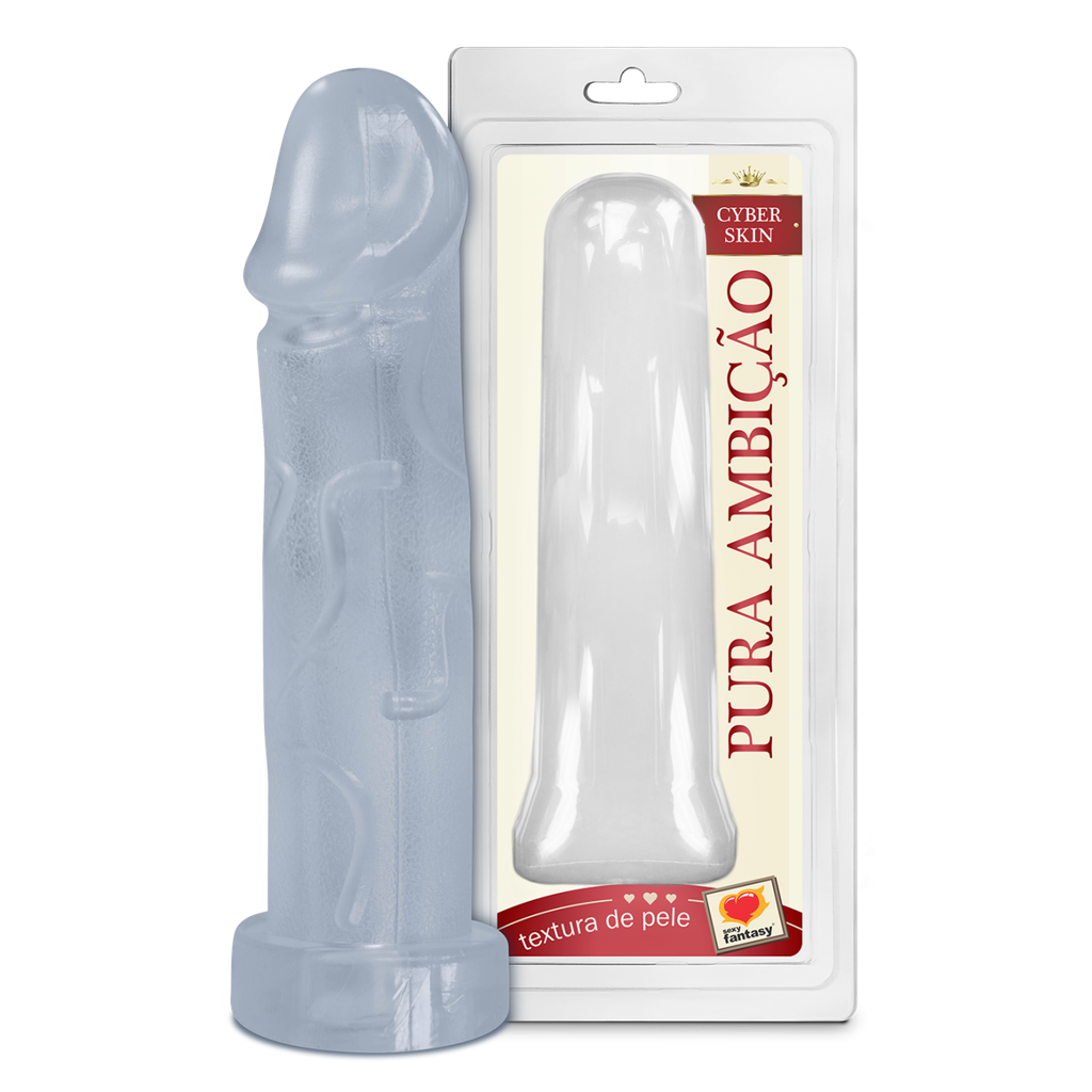 CAPA PENIANA EM CYBERSKIN INCOLOR 19X5CM - SEXY FANTASY 11.11