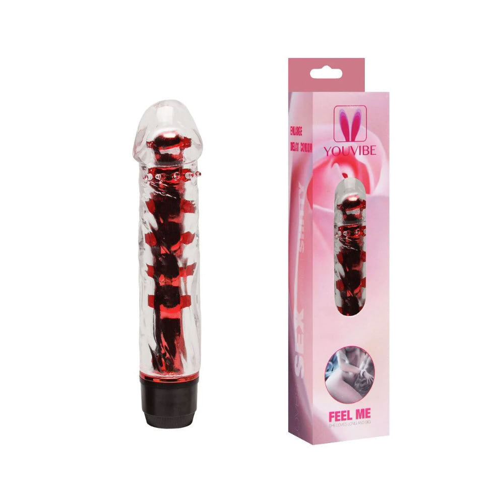 VIBRADOR TRANSLÚCIDO MULTIVELOCIDADE COM CAPA LISA - IMPORTAÇÃO PE011B PS011