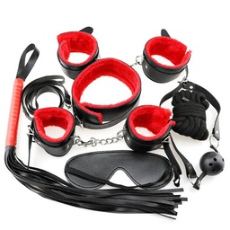 [0001146] KIT BONDAGE COM 7 PEÇAS COM FORRO EM PELÚCIA - IMPORTAÇÃO SD217