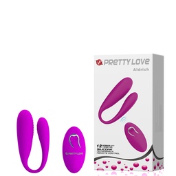 [000238] VIBRADOR DE CASAL COM CONTROLE WIRELESS – PRETTY LOVE ALDRICH  BI-014430/CD005D