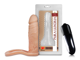 [000439] ANEL COMPANHEIRO COM CÁPSULA VIBRATÓRIA BEGE 12,4X3CM - SEXY FANTASY AC006