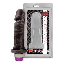 [000564] PRÓTESE REALÍSTICA COM VIBRO INTERNO PRETO 15,3X4CM - SEXY FANTASY PCP008