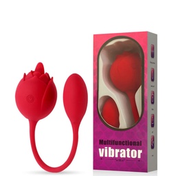 [0000977] VIBRADOR DUPLO EM FORMATO DE FLOR COM LÍNGUA E PENETRADOR CONTOLADO VIA APLICATIVO - IMPORTAÇÃO RS043